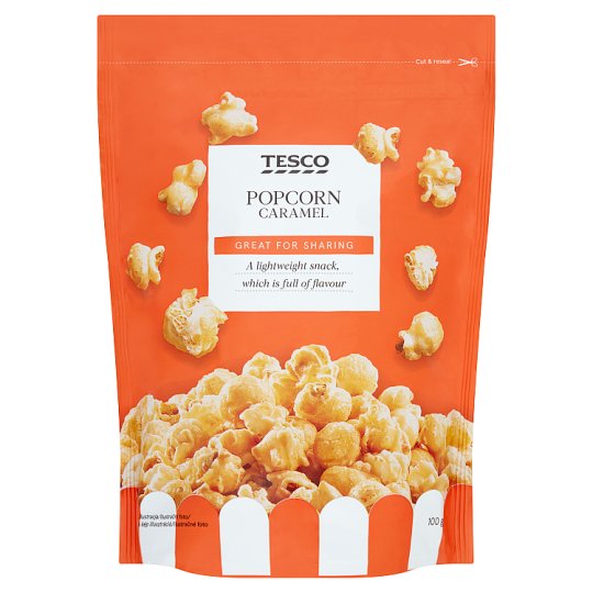 Tesco Popcorn o smaku karmelu 100 g