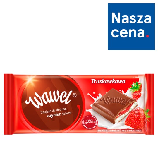 Wawel Truskawkowa Czekolada nadziewana 100 g