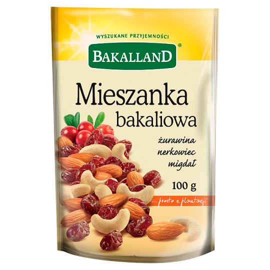 Bakalland Mieszanka bakaliowa żurawina nerkowiec migdał 100 g