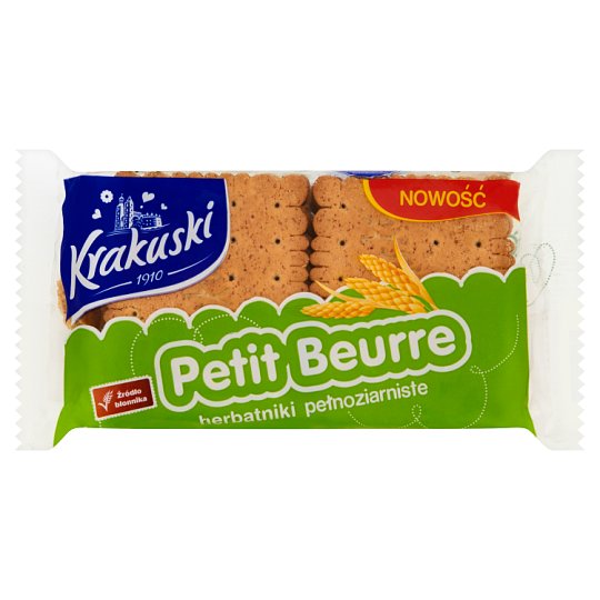 Krakuski Petit Beurre Herbatniki pełnoziarniste 50 g