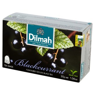 Dilmah Cejlońska czarna herbata z aromatem czarnej porzeczki 30 g (20 torebek)