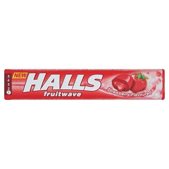Halls Fruitwave Strawberry Cukierki 45 g