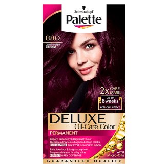 Palette Deluxe Oil-Care Color Farba do włosów Ciemny bordo 880