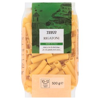 Tesco Rigatoni Makaron rurki bezjajeczny 500 g