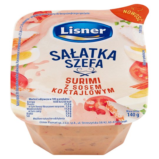 Lisner Surimi with Cocktail Sauce Chefs Salad 140 g