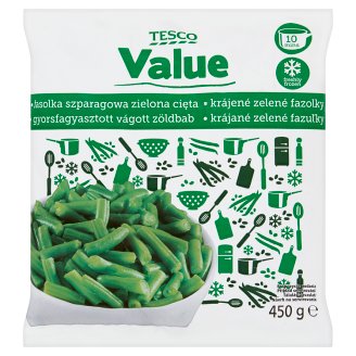 Tesco Value Fasolka szparagowa zielona cięta 450 g