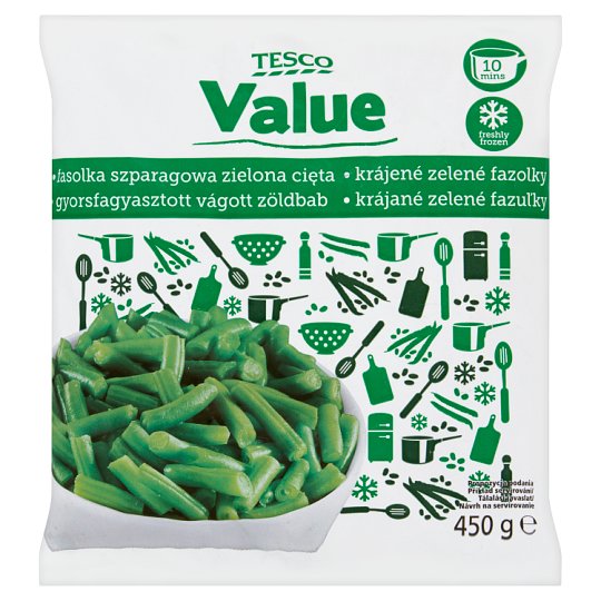 Tesco Value Fasolka szparagowa zielona cięta 450 g