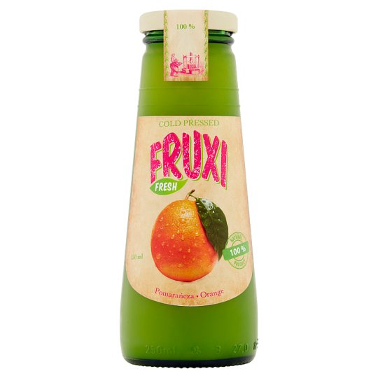 Fruxi Fresh 100% sok tłoczony ze świeżych owoców pomarańcza 250 ml