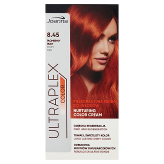 Joanna Ultraplex Color Pielęgnacyjna farba do włosów Płomienny rudy 8.45