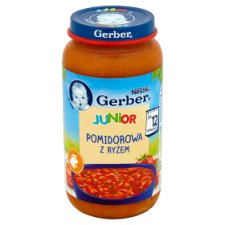 Gerber Junior Pomidorowa z ryżem po 12 miesiącu 250 g