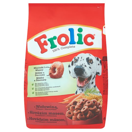 Frolic Complete z wołowiną zbożami i warzywami Karma pełnoporcjowa 4 kg