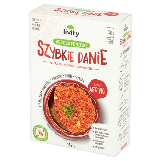 Livity Szybkie danie bezglutenowe smak Afryki 182 g