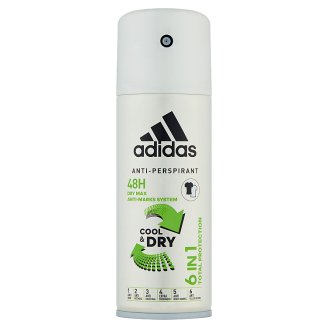 Adidas 6in1 Cool & Dry Dezodorant antyperspirant w sprayu dla mężczyzn 150 ml