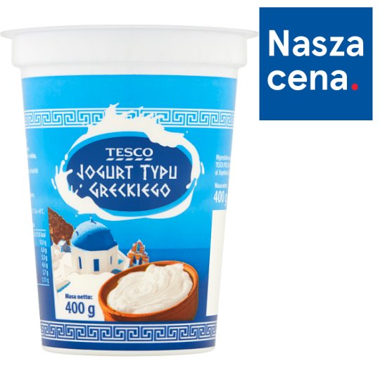 Tesco Jogurt naturalny typ grecki 400 g
