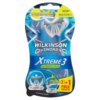 Wilkinson Sword Xtreme3 Ultimate Plus Jednorazowe maszynki do golenia 4 sztuki