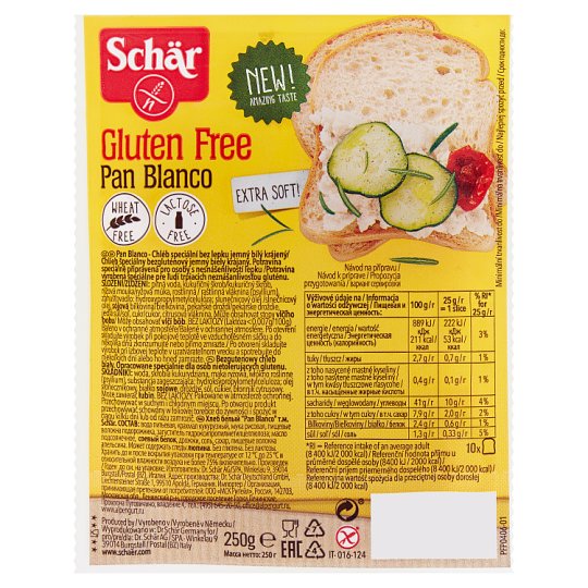 Schär Pan Blanco Bezglutenowy chleb biały 250 g