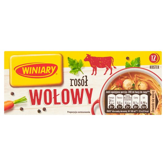 Winiary Rosół wołowy 120 g (12 sztuk)