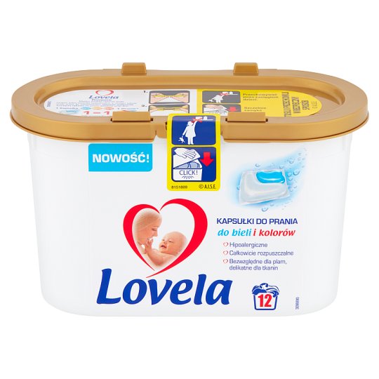 Lovela Hipoalergiczne kapsułki do prania do bieli i kolorów 260,4 g (12 x 21,7 g)