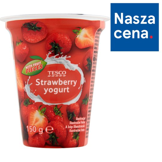 Tesco Jogurt truskawkowy 150 g