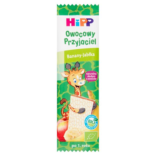 HiPP BIO Owocowy Przyjaciel Banany-Jabłka Owocowy batonik BIO dla małych dzieci po 1. roku 23 g