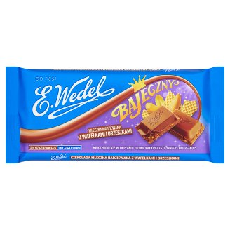 E. Wedel Bajeczny Czekolada mleczna nadziewana z wafelkami i orzeszkami 100 g