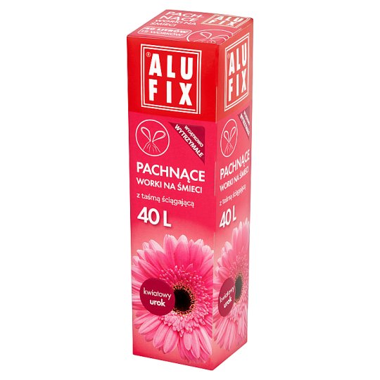 Alufix Pachnące worki na śmieci kwiatowy urok 40 l 12 sztuk