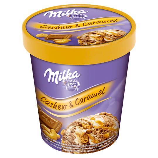 Milka Cashew & Caramel Chocolate and Vanilla Ice Cream 480 ml