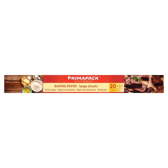 Primapack Papier do pieczenia duże arkusze 33 cm x 45 cm 20 sztuk