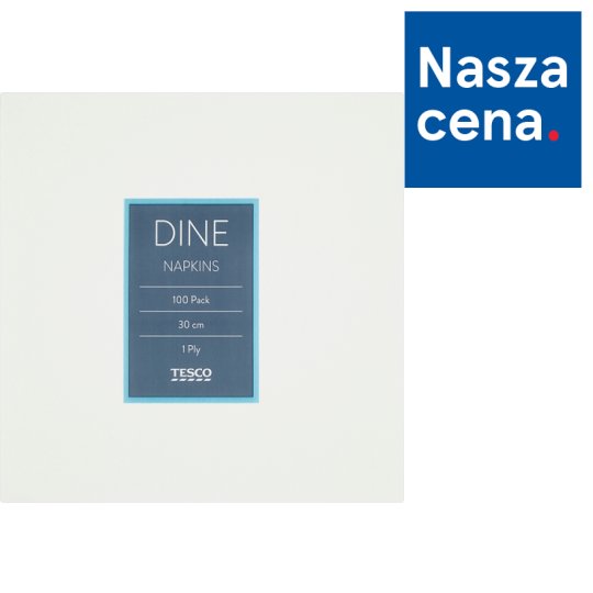 Tesco Dine Serwetki 30 cm 100 sztuk