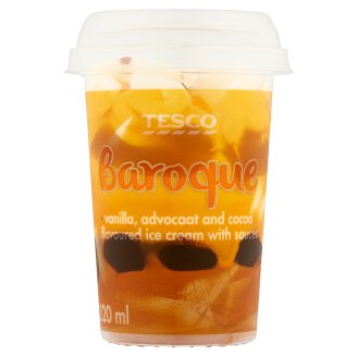 Tesco Baroque Vanilla Advocaat and Cocoa Flavoured with Sauces Ice Cream 120 g
