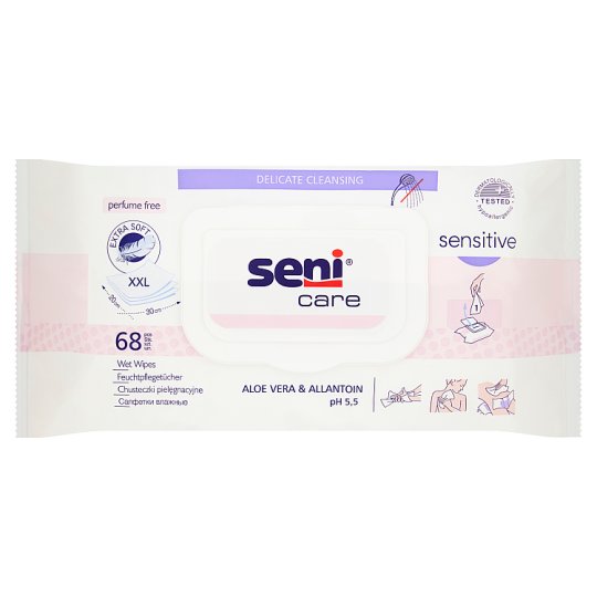 Seni Care Sensitive Chusteczki pielęgnacyjne 68 sztuk
