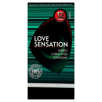 Love Sensation Prezerwatywy prążkowane 12 sztuk