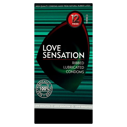 Love Sensation Prezerwatywy prążkowane 12 sztuk