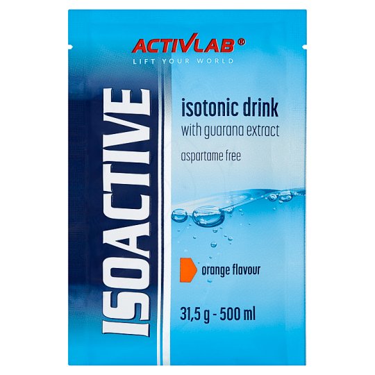 Activlab Isoactive Napój izotoniczny instant z dodatkiem guarany o smaku pomarańczowym 31,5 g