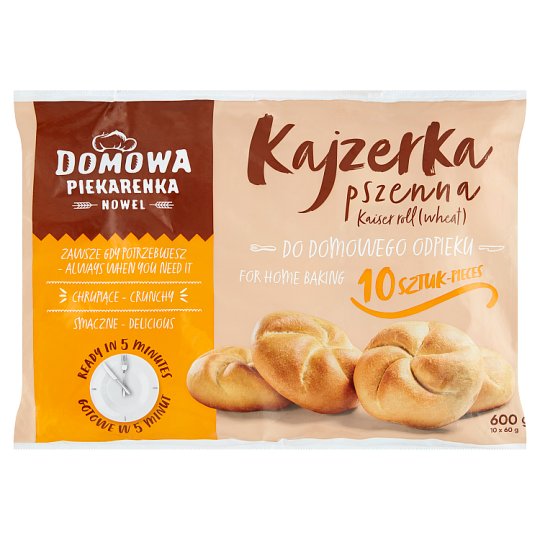 Nowel Domowa Piekarenka Wheat Kaiser Roll 600 g (10 x 60 g)