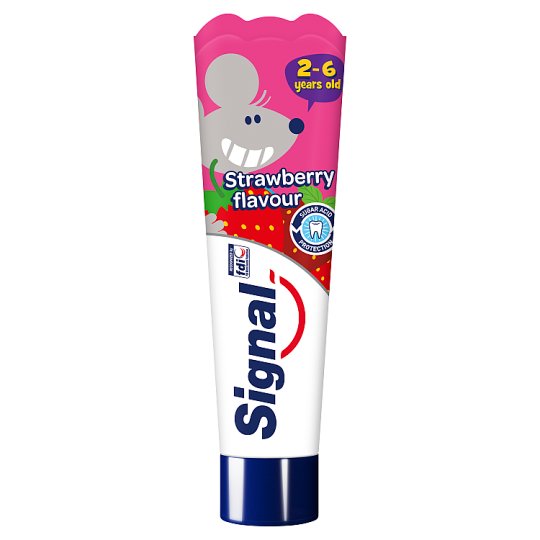 Signal Kids Pasta do zębów o smaku truskawkowym dla dzieci 2-6 lat 50 ml