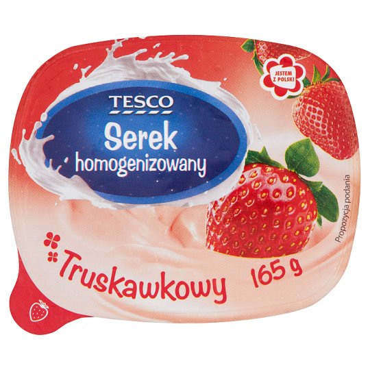 Tesco Serek homogenizowany truskawkowy 165 g