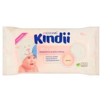 Cleanic Kindii Ultra Sensitive Chusteczki bezzapachowe do skóry wrażliwej 60 sztuk