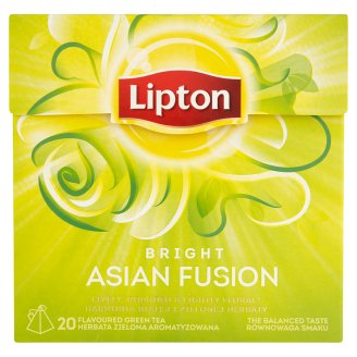 Lipton Bright Asian Fusion Herbata zielona aromatyzowana 32 g (20 torebek)
