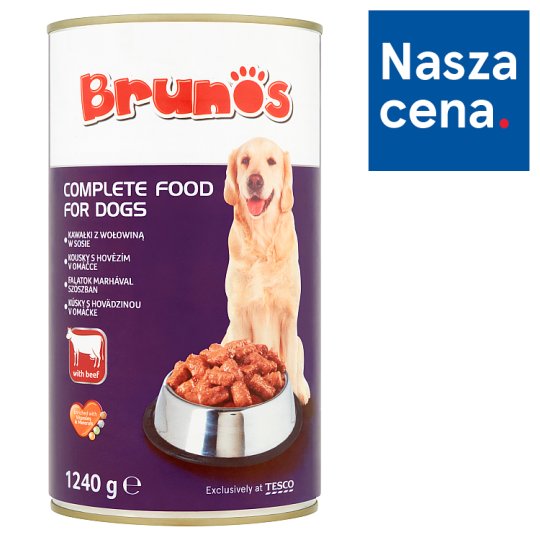 Brunos Karma dla dorosłych psów kawałki z wołowiną w sosie 1240 g