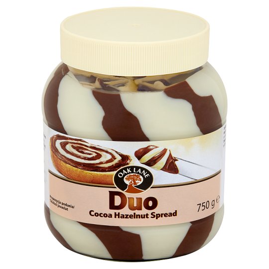 Oak Lane Duo Krem do smarowania o smaku kakaowo-waniliowym z orzechami laskowymi 750 g