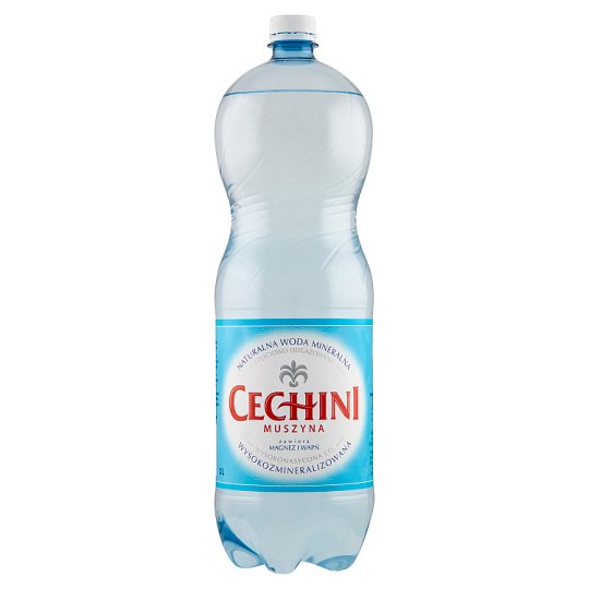 Muszyna Cechini Naturalna woda mineralna wysokozmineralizowana wysokonasycona 2 l