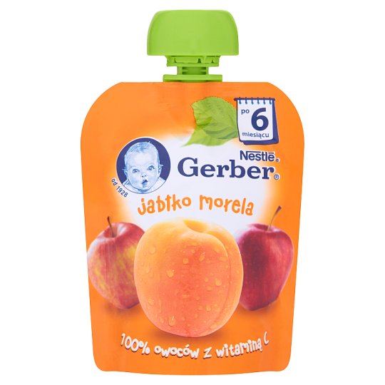 Gerber Deserek Jabłko morela po 6 miesiącu 90 g