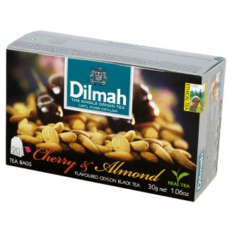 Dilmah Cejlońska czarna herbata z aromatem wiśni i migdałów 30 g (20 torebek)