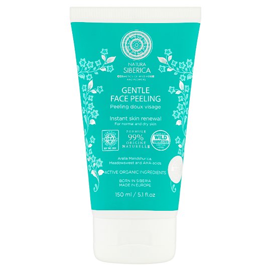 Natura Siberica Delikatny peeling do twarzy błyskawiczna odnowa skóry 150 ml