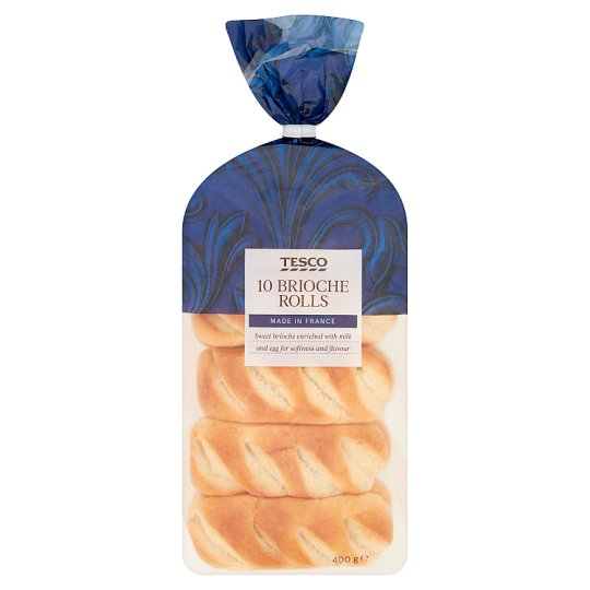 Tesco Słodkie pieczywo pszenne drożdżowe 400 g (10 sztuk)