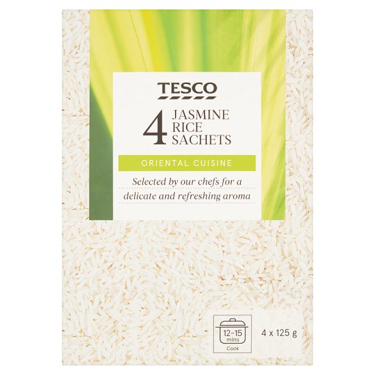 Tesco Ryż długoziarnisty biały jaśminowy 500 g (4 x 125 g)