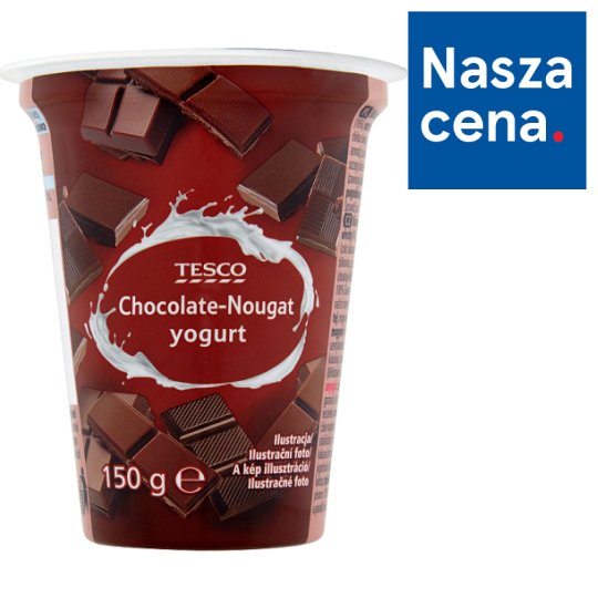 Tesco Jogurt czekoladowo-nugatowy 150 g