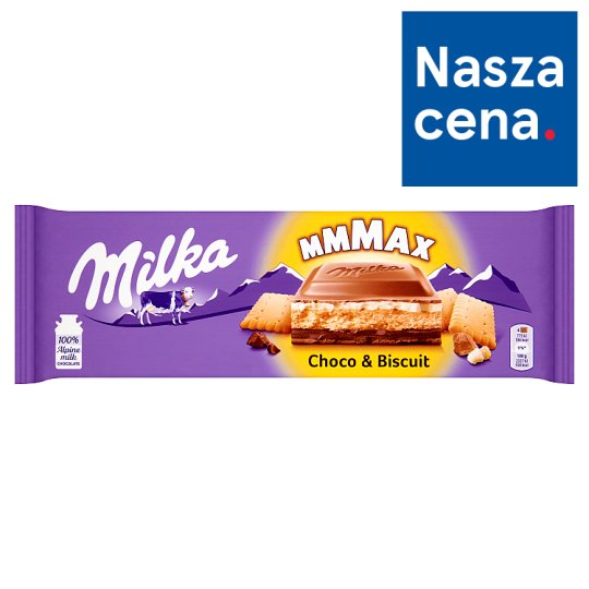 Milka Mmmax Herbatnik w czekoladzie mlecznej Choco & Biscuit 300 g