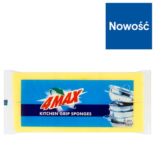 4MAX Gąbki kuchenne 6 sztuk